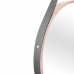 Espelho Decorativo Adnet Rosa Alça Corino 30cm Redondo