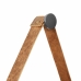 Espelho Decorativo Adnet Preto Alça Corino 30cm Redondo