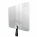 Espelho Funcional Hook Branco Alça Corino 50x50 cm Quadrado