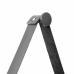 Espelho Decorativo Adnet Preto Alça Corino 20cm Redondo