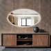 Espelho Multiuso Lapidado Pendurador Led 130x60cm Oval