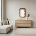 Espelho Decorativo Cloud Freijó 73x53cm Orgânico