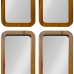 Kit Espelho Decorativo Poli Carvalho 4 65x25cm Retangular