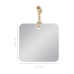 Espelho Decorativo Tie Al&ccedil;a Sisal Natural 40x40 cm Quadrado