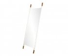 Espelho Decorativo De Chão Wood Branco Off White 150x40 cm