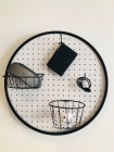 Pegboard Round Preto Fundo Branco 50 cm Redondo