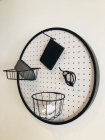 Pegboard Round Preto Fundo Branco 50 cm Redondo