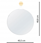 Espelho Decorativo Aramado Twiza Branco 40cm Redondo